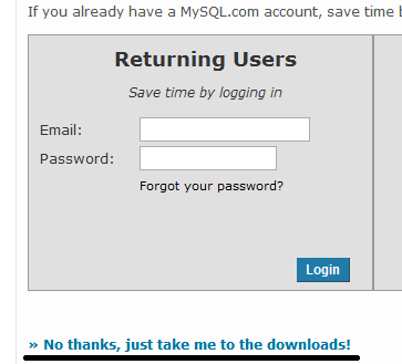 Как скачать MySQL сервер без регистрации