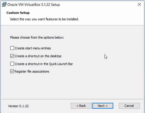 Четвертый шаг установки Oracle VirtualBox на Windows