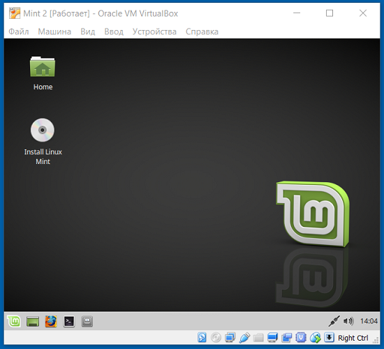 Так выглядит Linux Mint с окружением Xfce после загрузки