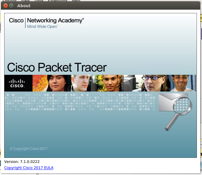 Cisco Packet Tracer зарегистрирован и успешно запущен