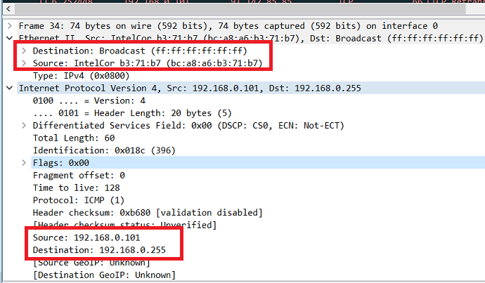 4.8.5 Так выглядит широковещательный запрос в Wireshark