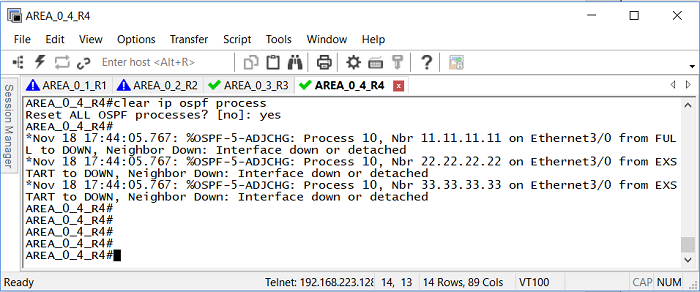 2.0 Перезапуск процесса OSPF на роутере Cisco