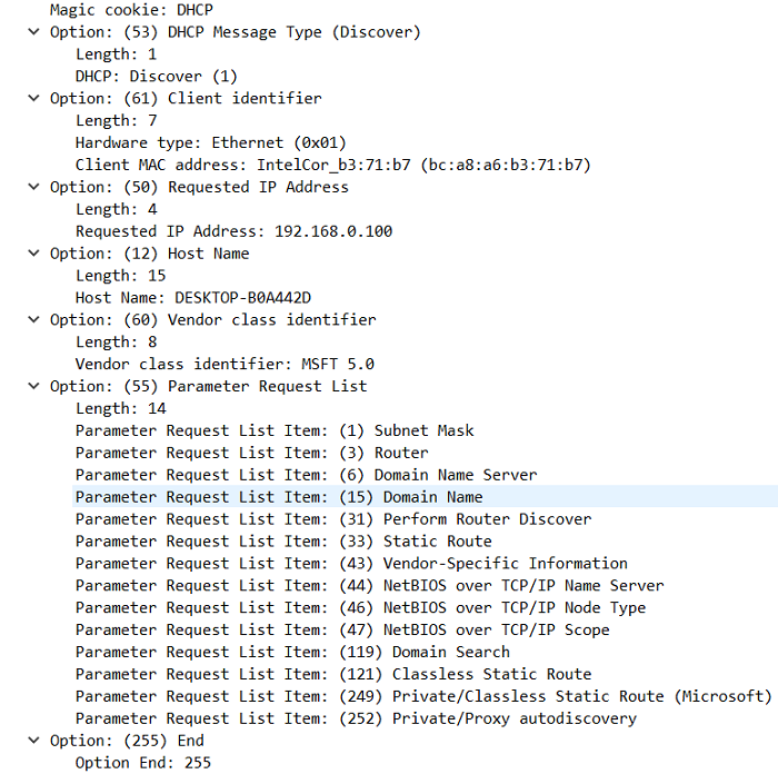 Requests list. Опции DHCP список. Таблица сообщение DHCP Назначение. DHCPDISCOVER. Get request parameters.